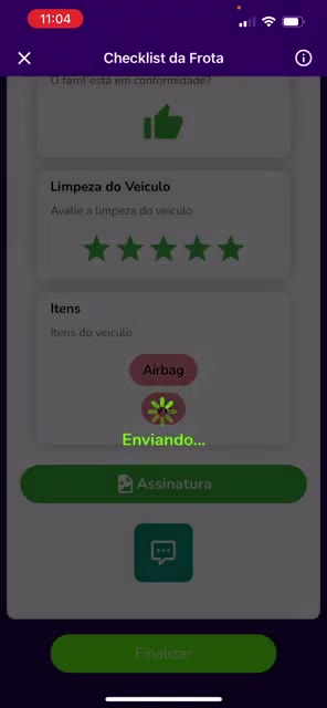 Aba de checklists enviados